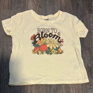 Old Navy Kids Yellow 'Born to Bloom' Graphic Tee